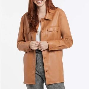 Tribal Soft Vegan Leather Shacket SP Small Petite